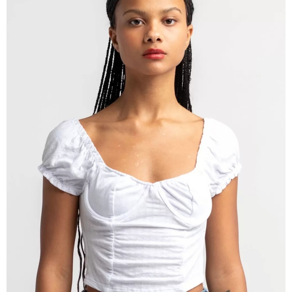 White crop top
